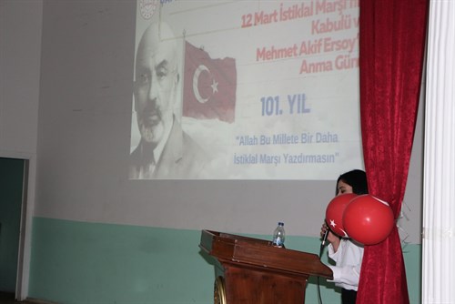 İstiklal Marşı'nın Kabulü ve Mehmet Akif Ersoy'u Anma Programı Gerçekleştirildi